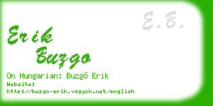 erik buzgo business card