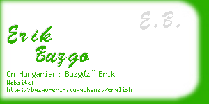 erik buzgo business card